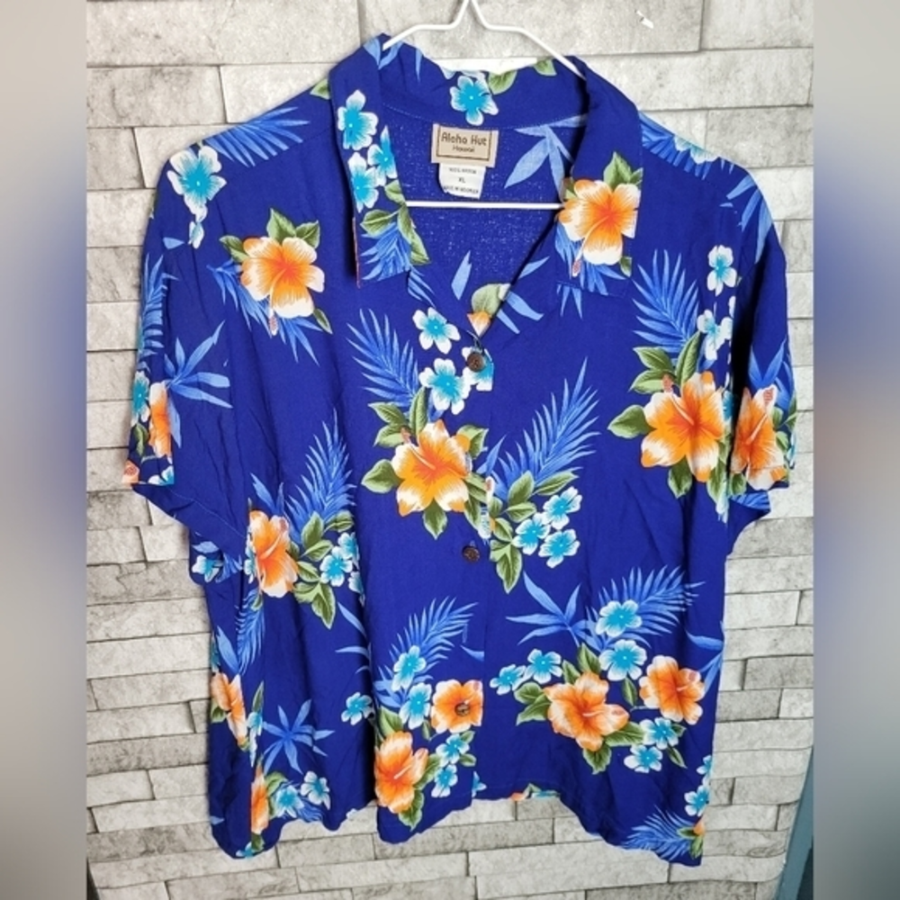 Aloha Hut women's  Hawaiian  Theme shirt size‎ xL